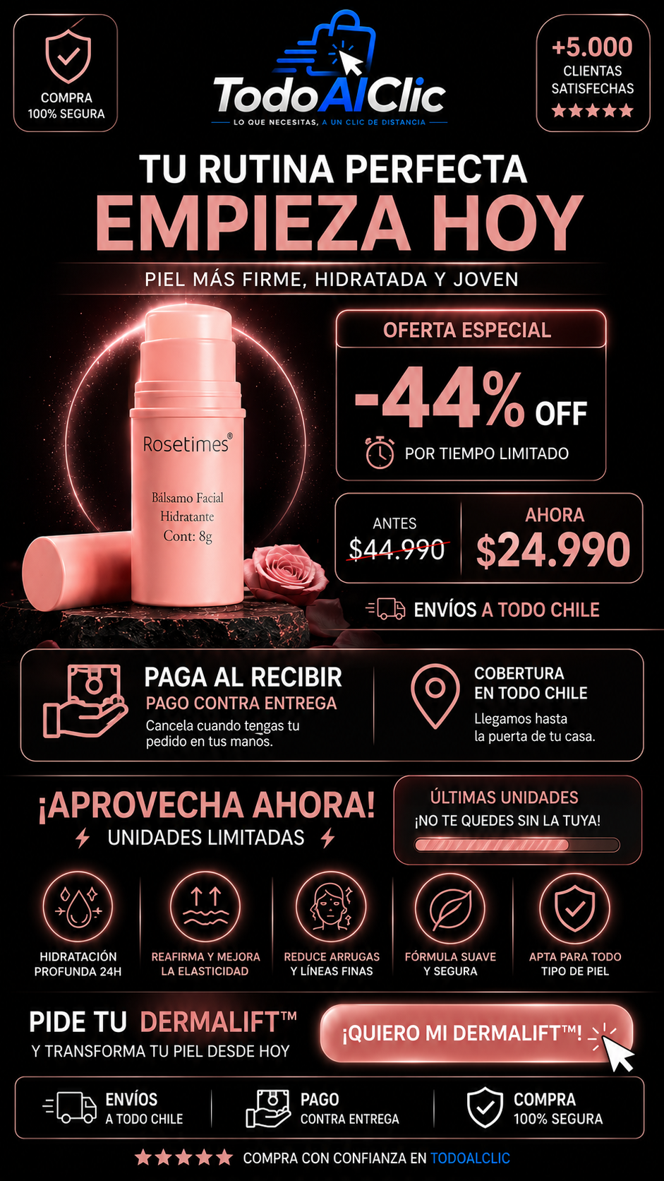 DermaLift™ | Bálsamo Facial Hidratante y Reafirmante Antiarrugas