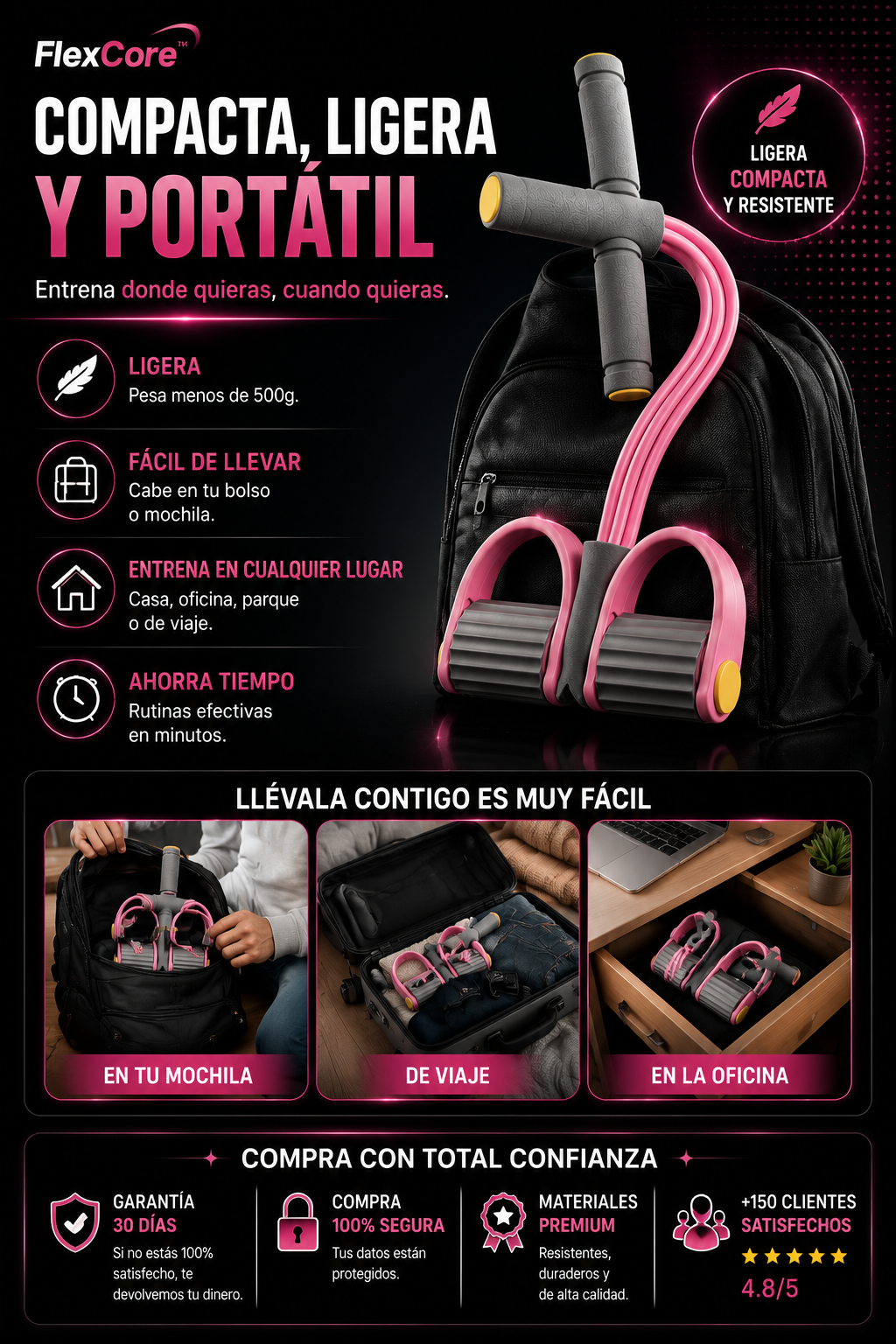 FlexCore™ | Banda de Ejercicio con Pedal