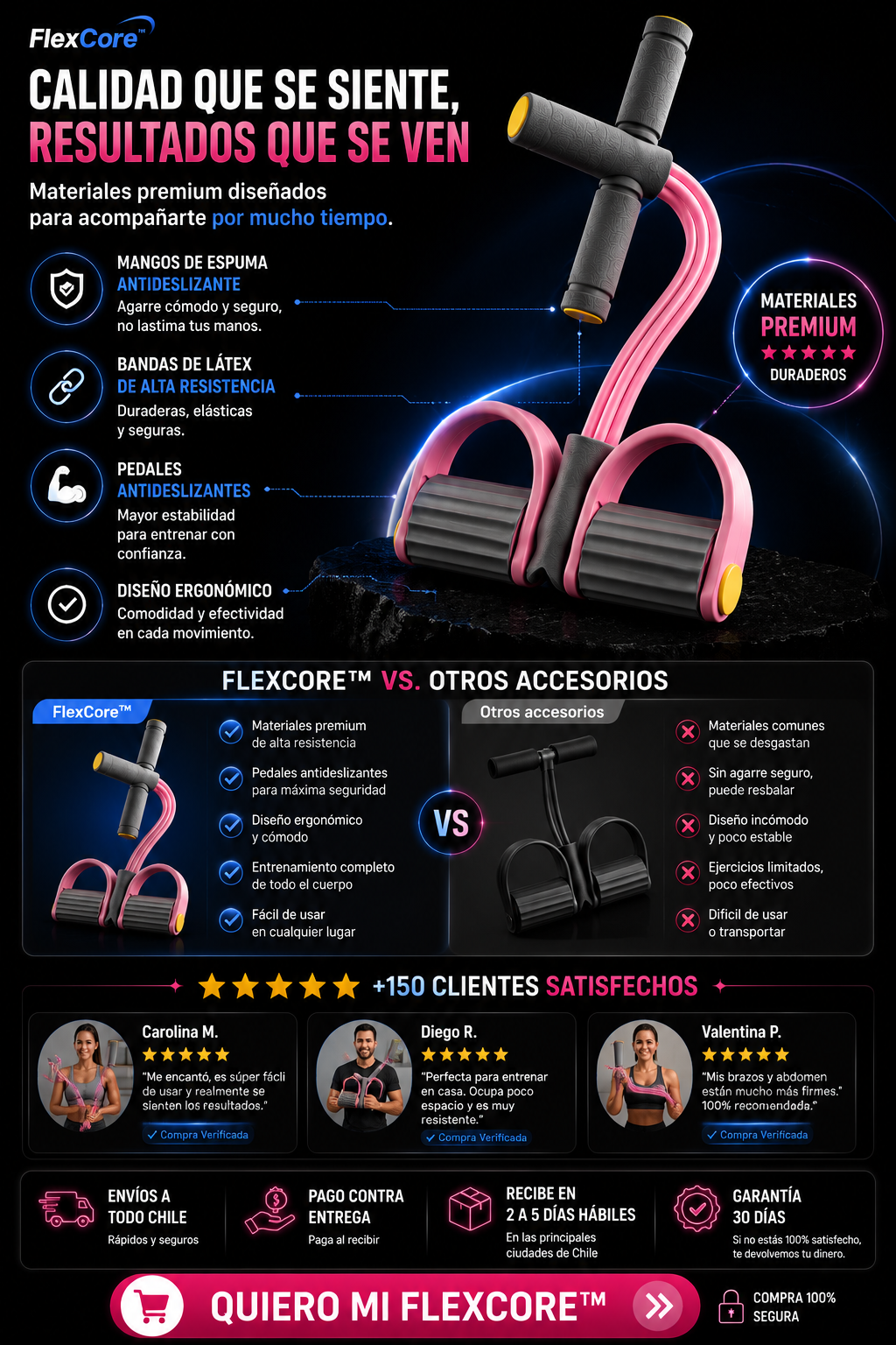 FlexCore™ | Banda de Ejercicio con Pedal